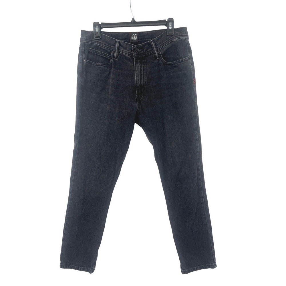 BDG Dad Slim Taper Fit Jeans Mens 31x32 Black Washed Denim‎ Urban Outfitters